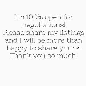 Negotiations welcome!!